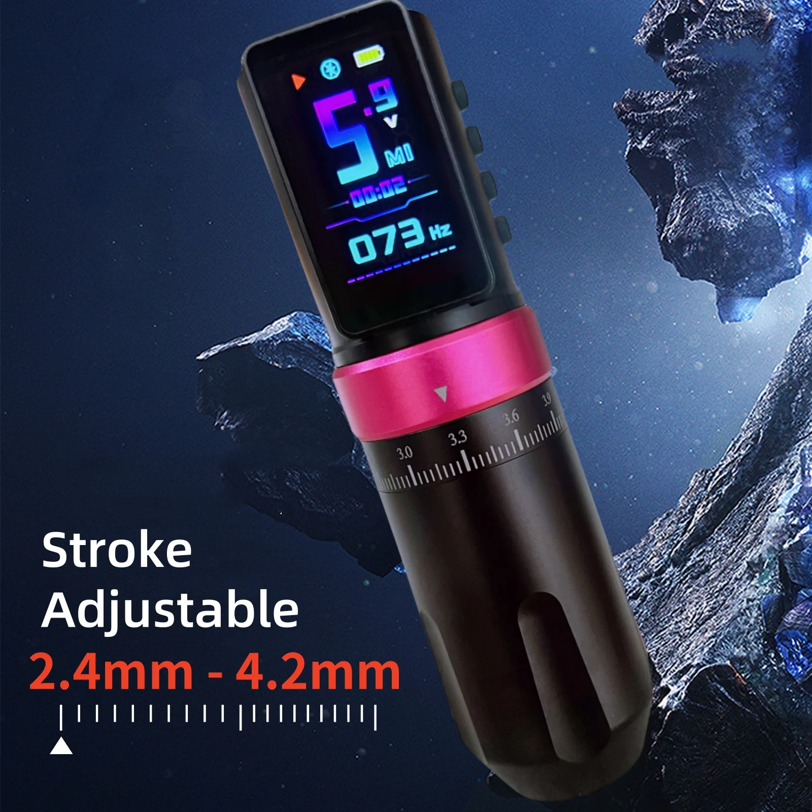 Brand New TANG Wireless Tattoo Machine Pen Adjustable Stroke 2.4-4.2mm Customized Motor For Dot work Tattoo Makeup Pen Supply