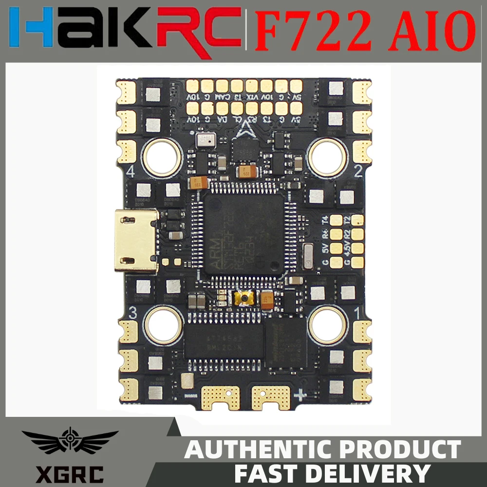 

HAKRC F7220D F722 AIO F7 Flight Controller 32Bit 40A/50A 4in1 ESC 2-6S with Double BEC OSD for RC FPV Toothpick Cinewhoop Drone