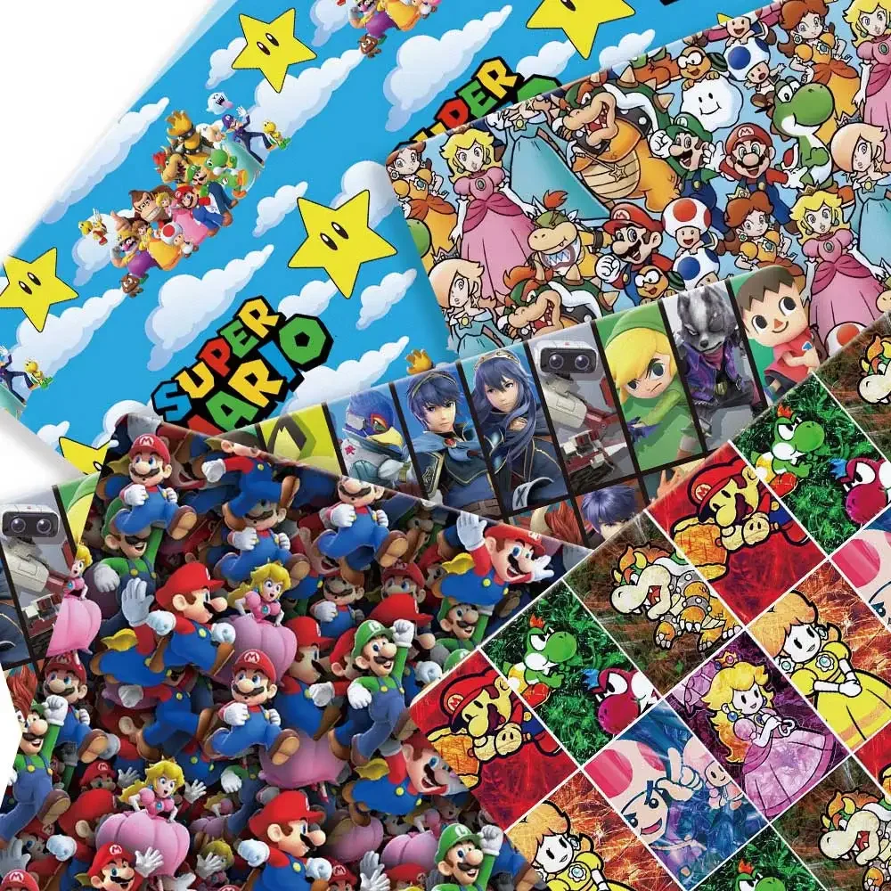 Mario gioco Fabric140 * 50cm Cucito fatto a mano Patchwork Quilting Baby Dress Home Sheet Tessuto stampato Tessuto Cucito Bambini