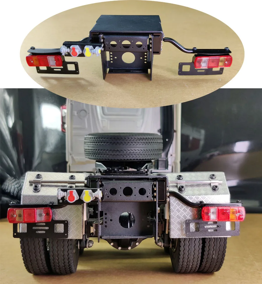 Brace Type Heavy Tail Beam Upgrade Tail Light Frame for 1/14 Tamiya RC Truck Car SCANIA ACTROS MAN