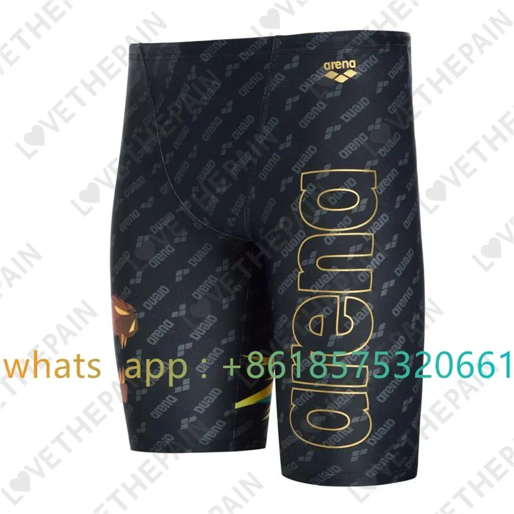 Summer Men's Printing Swimming Tights Shorts Surfing Jammer Swimwear Beach Trunks Sports Training Trunks Quick Dry Surf Swimsuit image 5