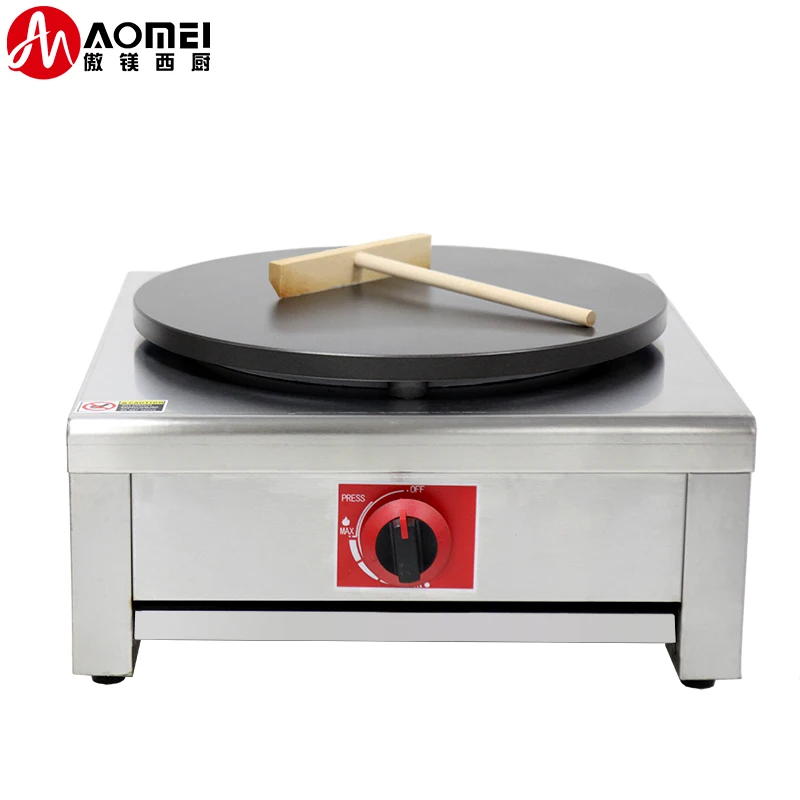 Commercial 40cm Gas Roti Crepe Maker Rotating Crepe Maker Pancake Machine