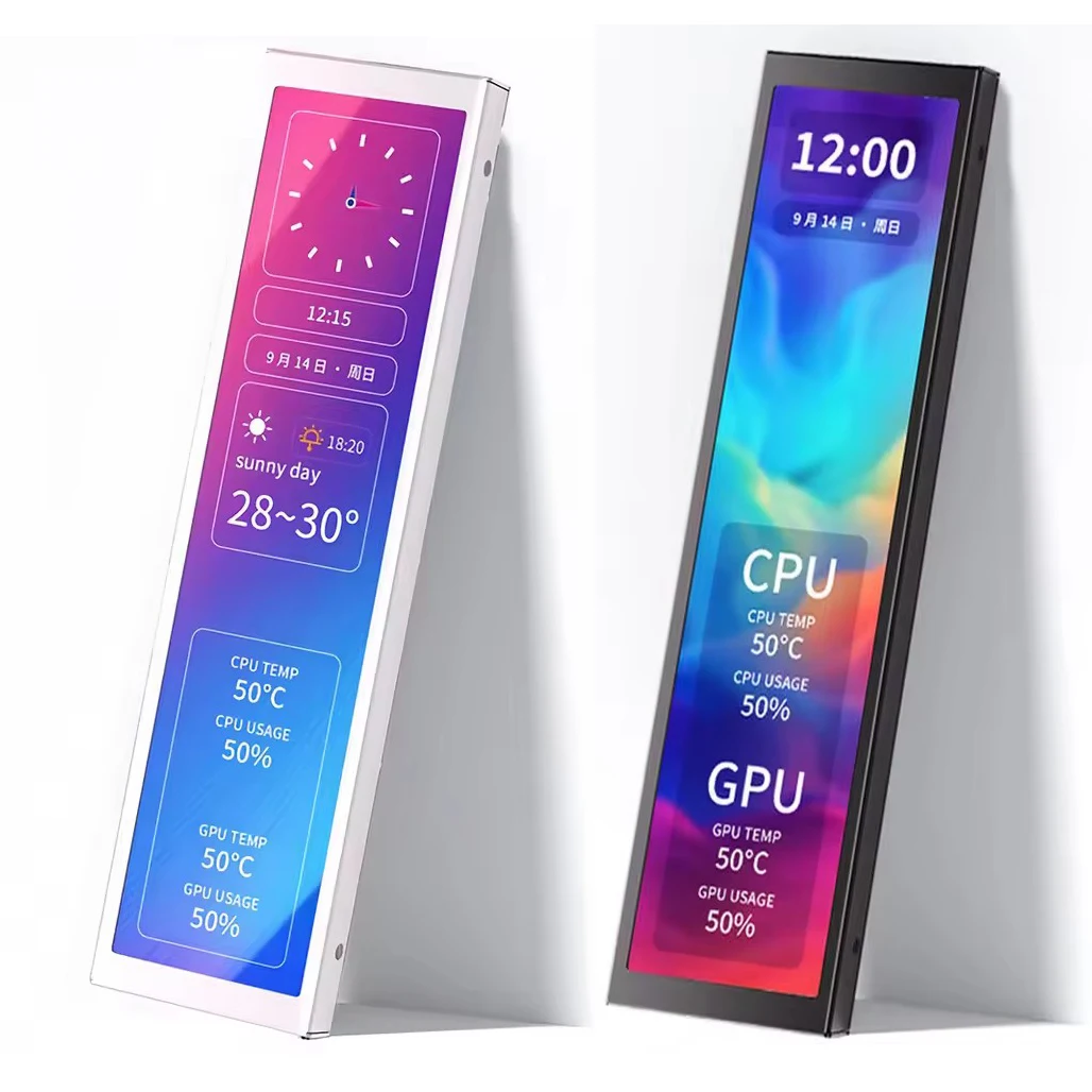 VEEBYTE T901 9.16 inch Screen Display IPS-LCD HD High Definition Custom Theme Data Monitoring 1920*462 Dual Interface