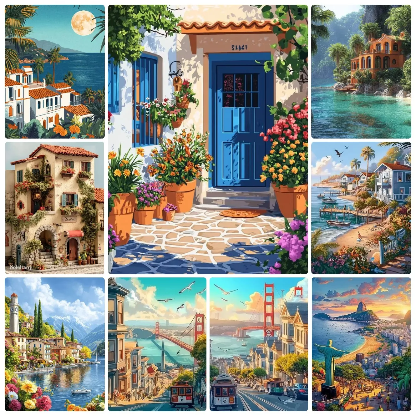 

Jigsaw Puzzles House Landscape Adults Puzzle Games Family Fun Puzzles Educational Toys for Kids Home Decor Exquisite Gift