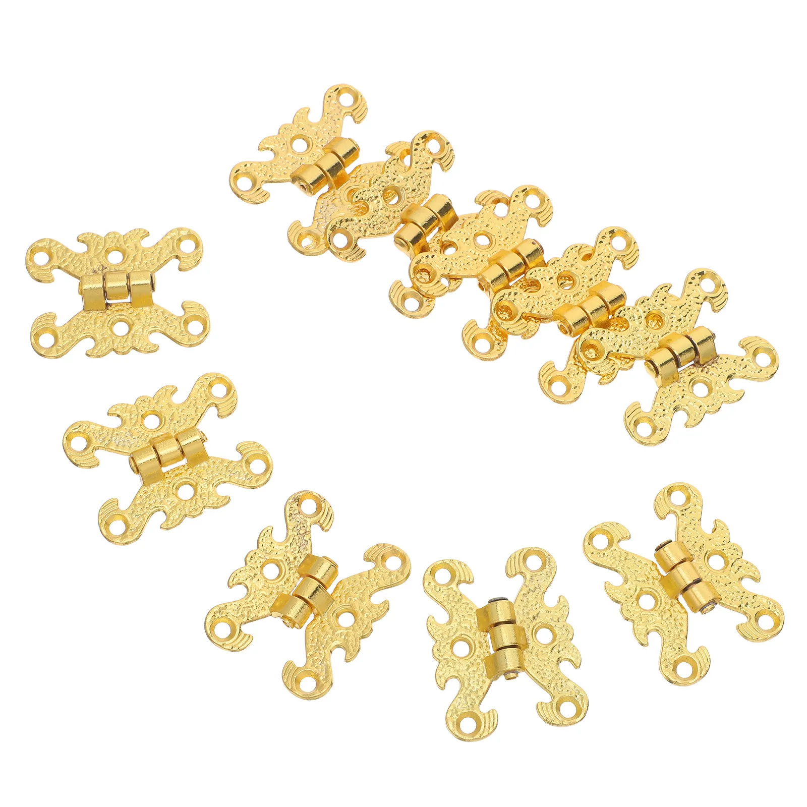 10 Pcs Vintage Lace Hinge Decor Boxes Hardware Hinges Jewelry Making Small Decorative for Wood Retro Mini Chest