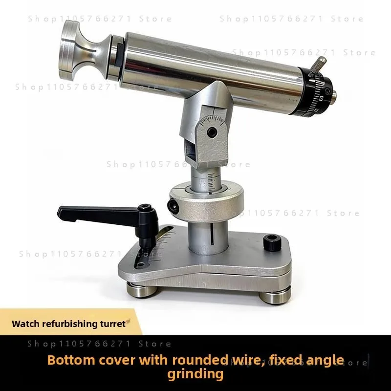 Precision angle grinding and circular brushing for watch case backs - Watch Repair Tool Turret Holder