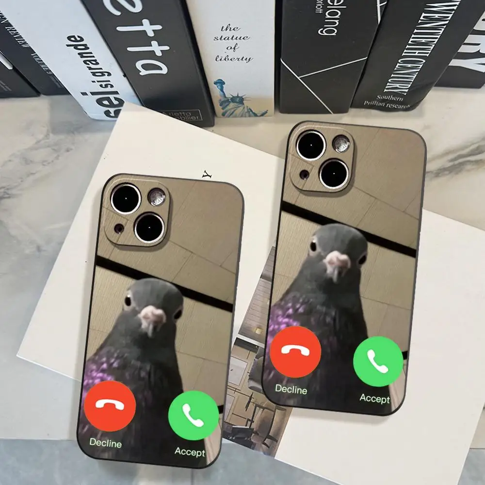 Funny Pigeon Mischief Phone Case For iPhone 17 Air 16 15 14 Plus 13 12 11 Pro Max 16e Shockproof HD Clear Back Cover
