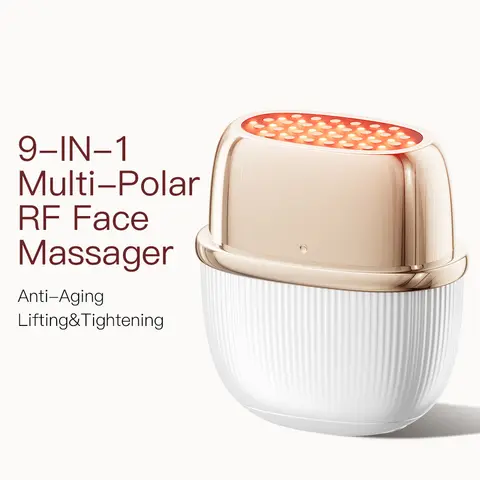 ANLAN Multi-Polar RF อุปกรณ์ความงาม EMS ยกกระชับผิวหน้ากระชับผิว Anti-Aging ริ้วรอย 3 สี Light Skincare นวด 24K Gold