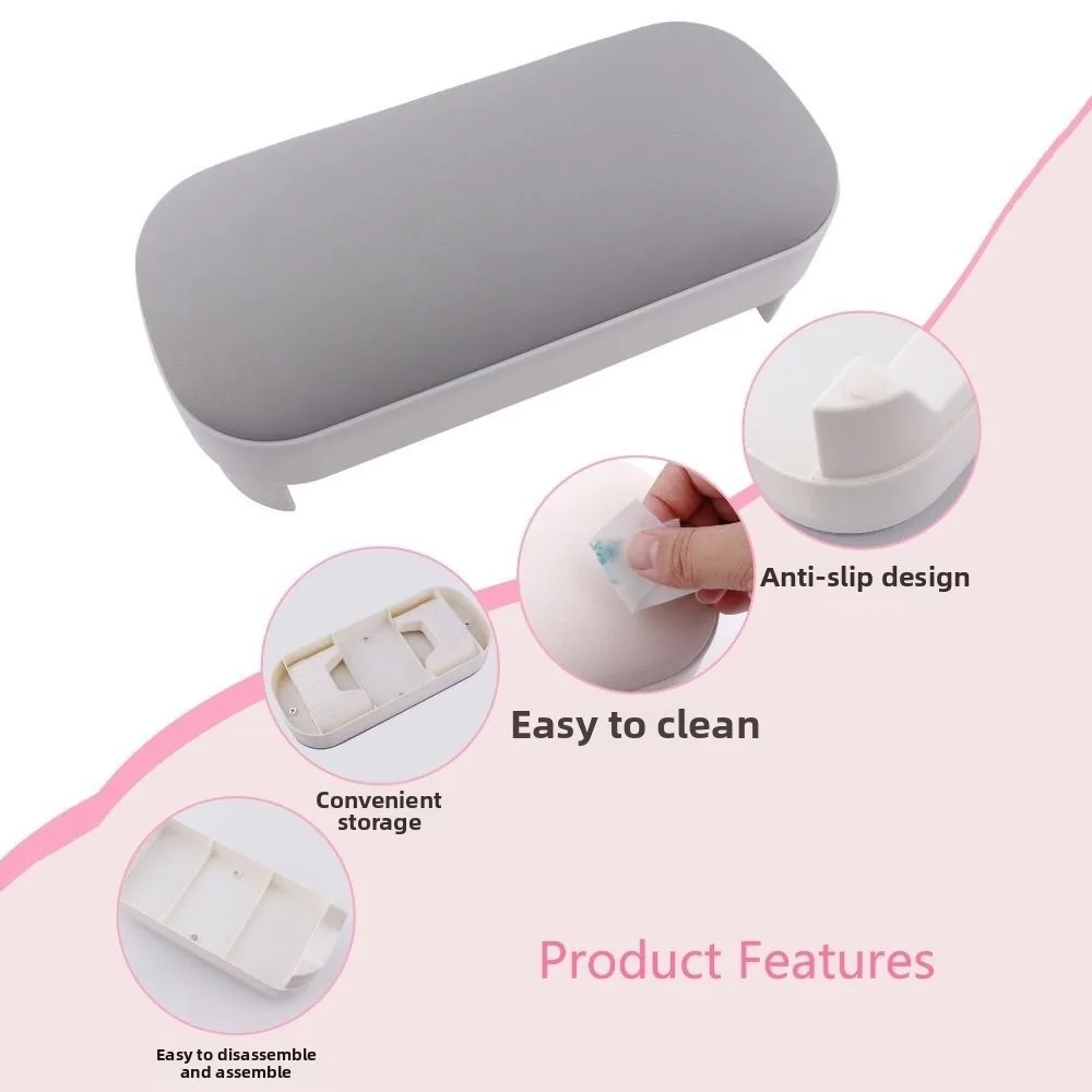 Non-slip Nail Arm Rest Cushion Comfortable Ergonomic Manicure Hand Pillow Easy To Clean Waterproof Soft Nail Pillow