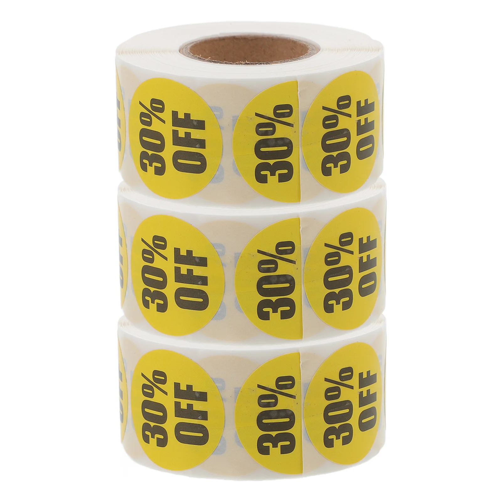 3 Buah 3 Gulungan Stiker Perekat Bulat Label Diskon Persen untuk Toko Ritel Label Harga Supermarket Stiker Perekat Diri