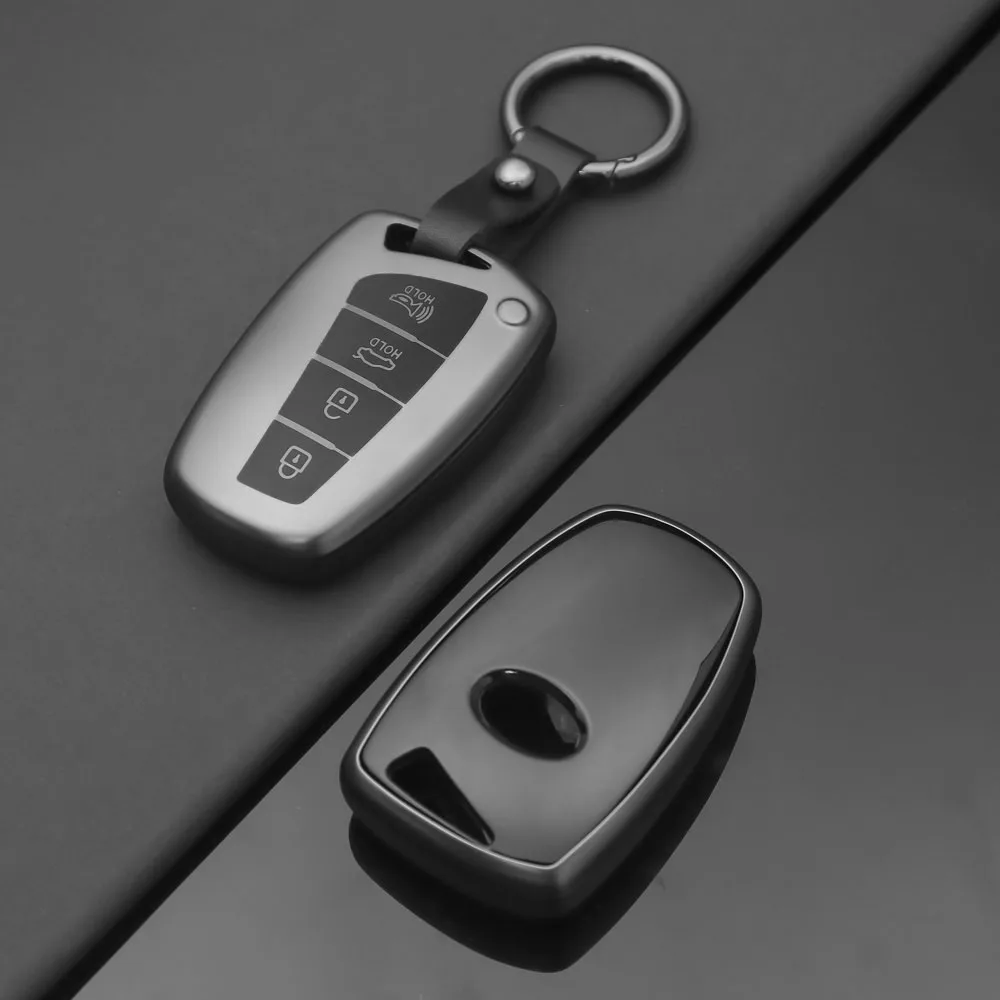 Nova chave remota caso capa titular fob para hyundai grandeur hg sedan santa fe 3dm grand santafe 2018 ix45 equus azera genesis g80