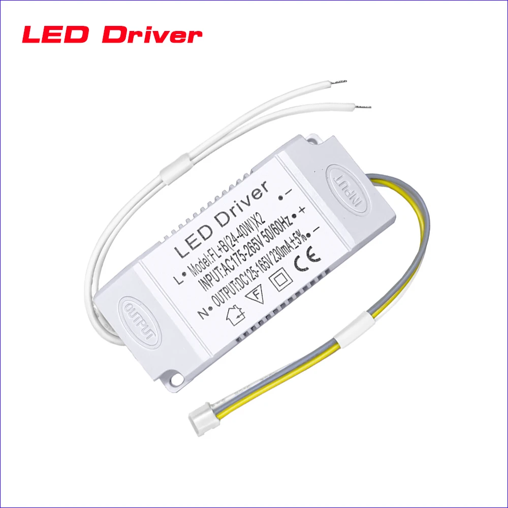 Constant Curren LED Driver 240mA 12-50W×2 SMD PCB light Ceiling Power Supply 3 color lighting Transformers Input AC175-265V.