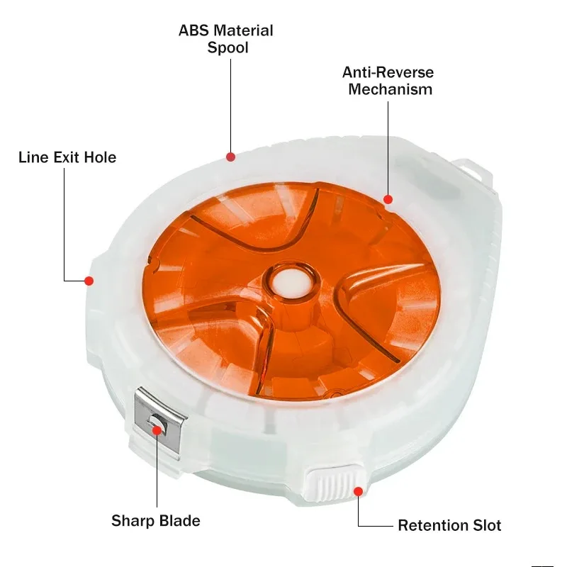BRAVMACK صندوق خط الكربون متعدد الوظائف خيط صنارة الصيد لف مجلس صندوق تخزين مع جهاز مضاد للعكس أدوات اكسسوارات الصيد