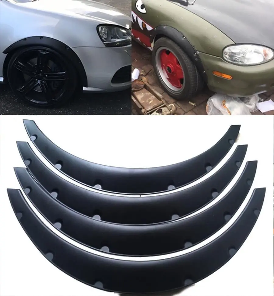 

4PCS 4.5 Inch Universal Flexible Car Mudguards Mud Splash Guards Mud Flaps Extra Wide Body Wheel Arches For honda vezel