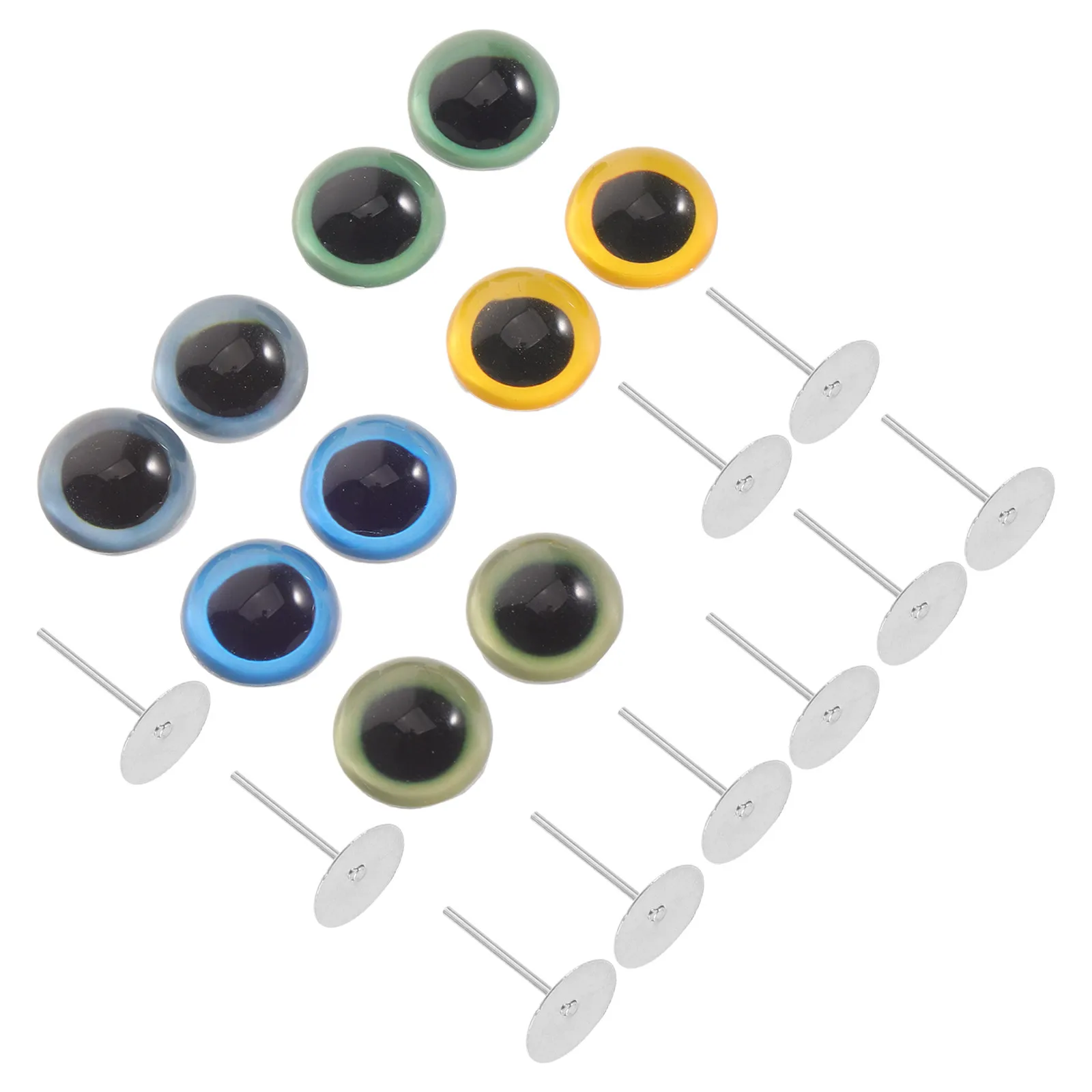 

5 пар реалистичных стеклянных глазок ручной работы 12 мм для игольного фелтинга, рукоделия, вязания крючком, мягких игрушек и поделок