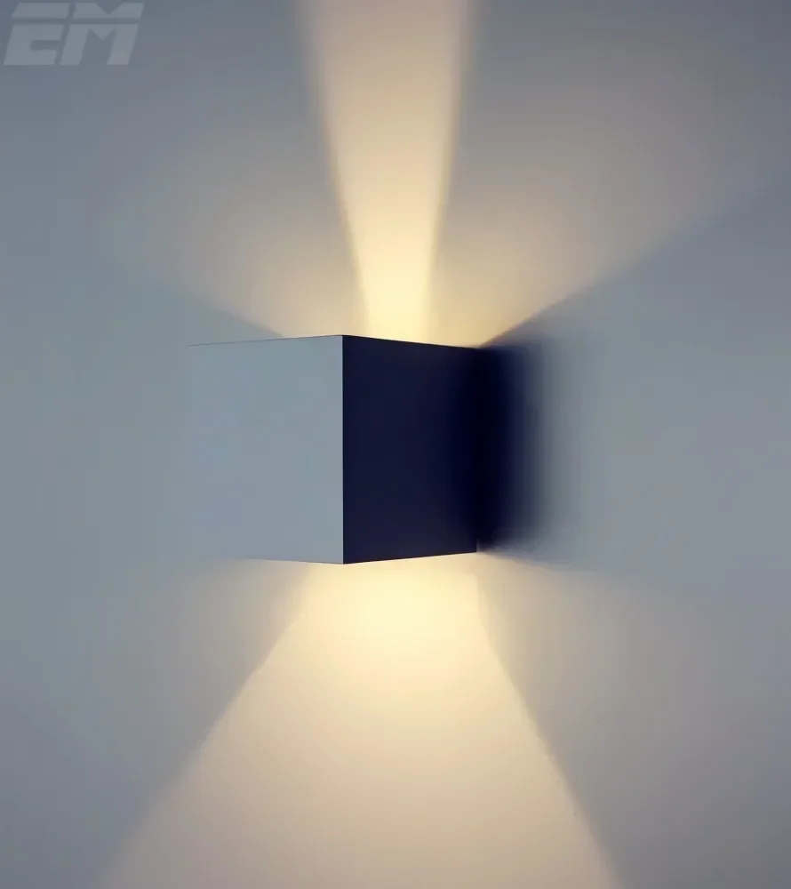 

2 шт. IP65 водонепроницаемый уличный настенный светильник 10x10x10 см 6 Вт светодиодный белый ABS вверх вниз освещение для ванной комнаты 90-260 В