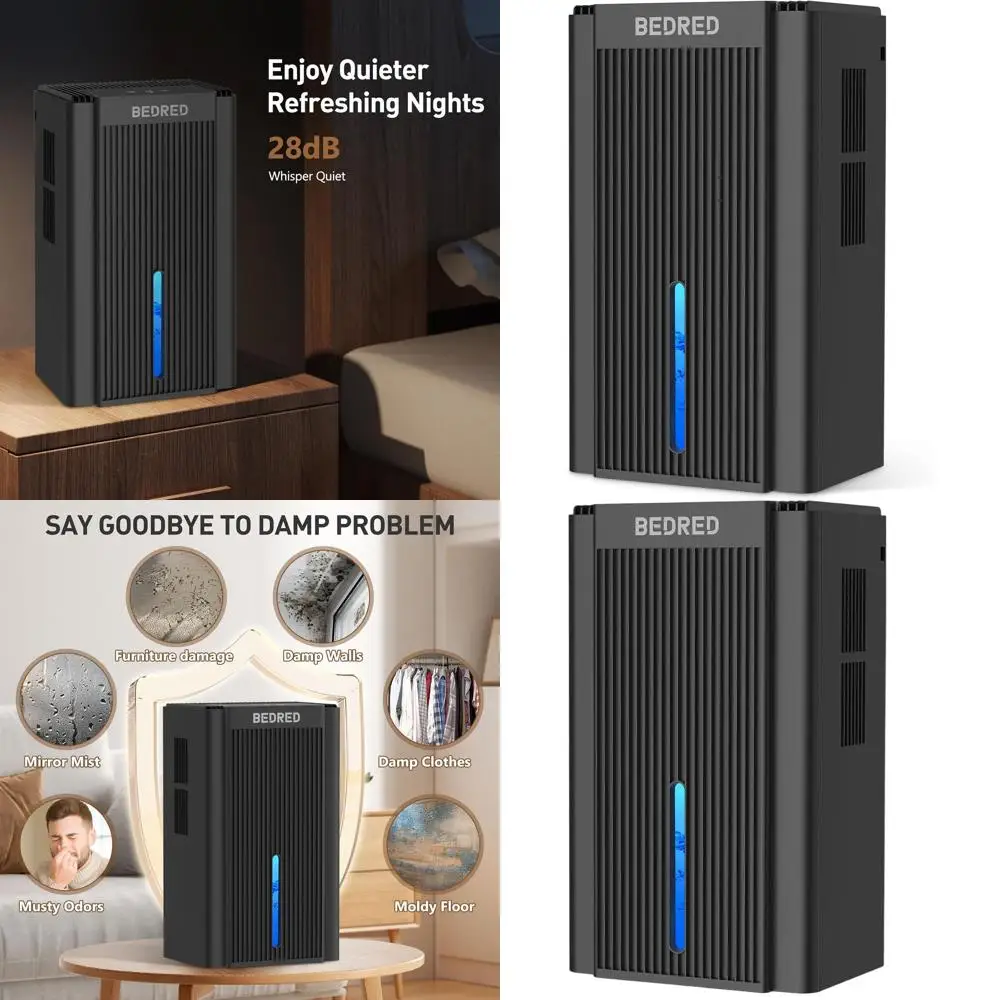 

Бытовой осушитель воздуха 95OZ для помещений площадью 1000 кв. футов — бесшумный, с автоматическим отключением, 7-цветной подсветкой, идеально подходит для жилых помещений