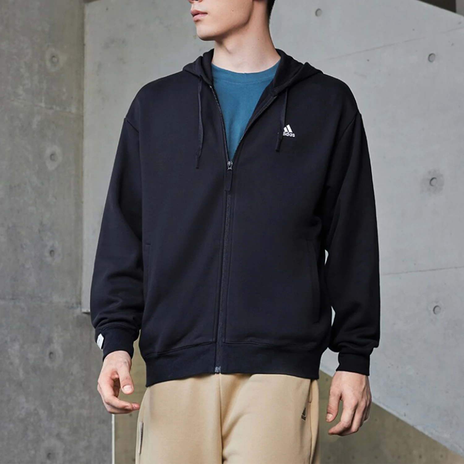 

Adidas genuine 2023 Autumn Couple's Hooded Knit Cardigan IV7607