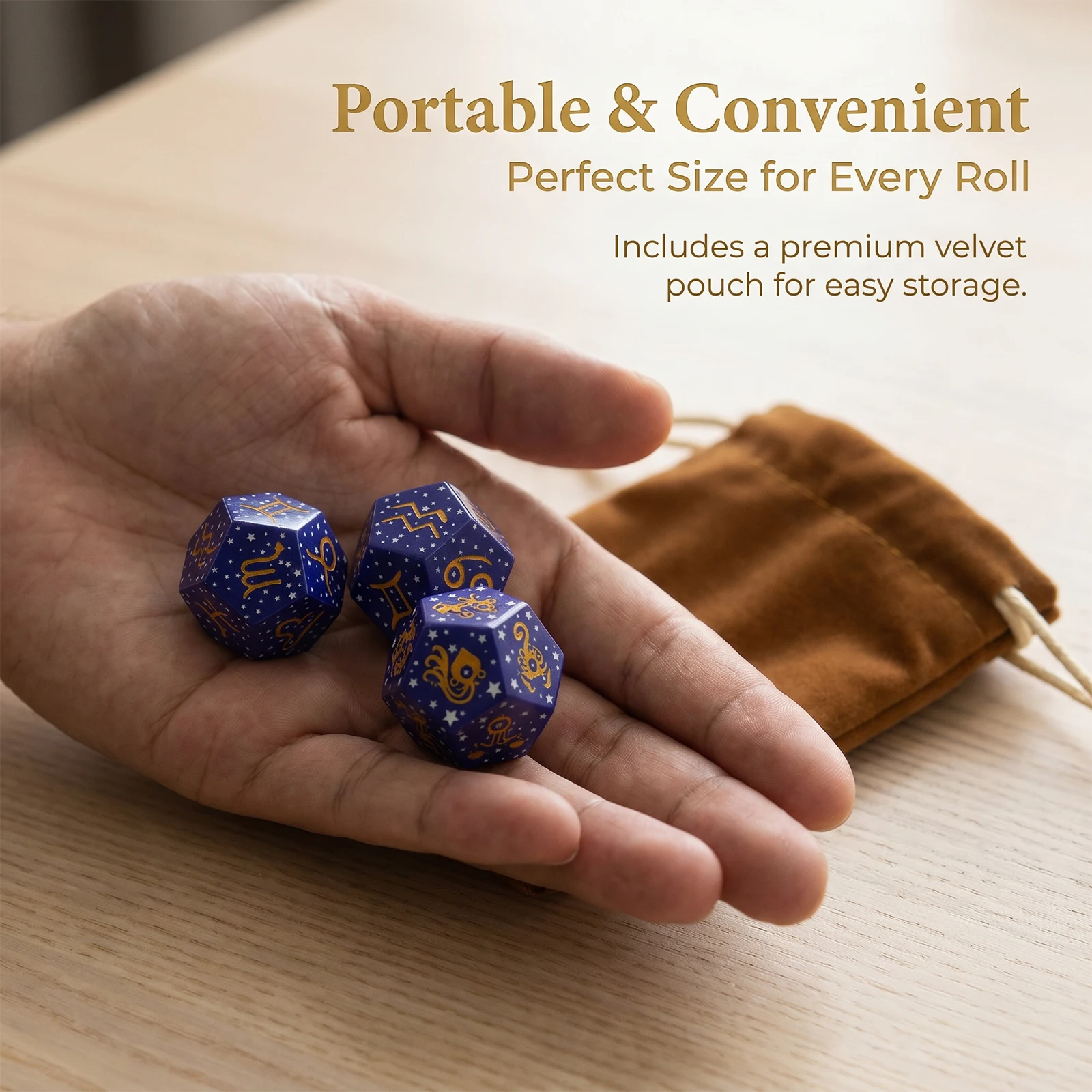 25mm Zodiac Dice Set High-Quality Resin Odorless Star Pattern RPG Gaming & Daily Decoration Zodiac-Themed Divination
