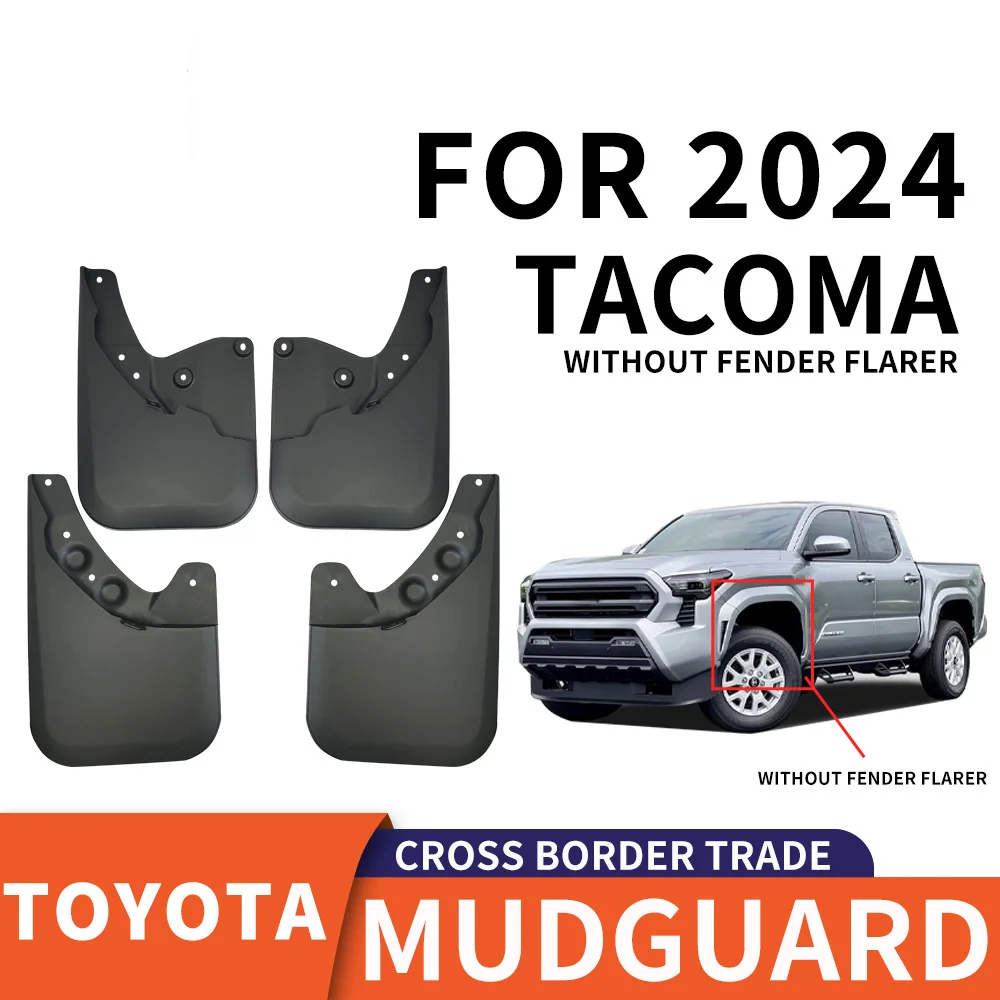 

For 2024 Toyota Tacoma (without wheel arches) mudguard Mudflaps Front Rear Flares Splash Guards Cover Car Accessoie