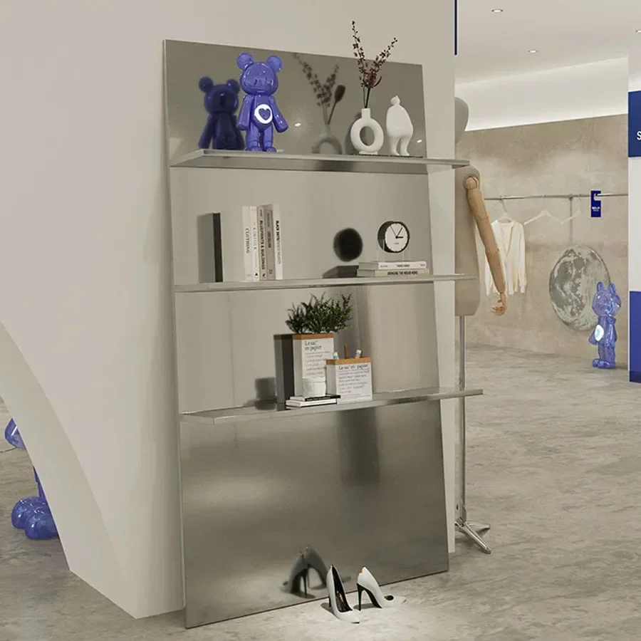 

Multiple Levels Cloth Racks Floor Stand Clothing Shop Display Space Saving Corner Clothes Hanger Metal Cabides Modern Furniture