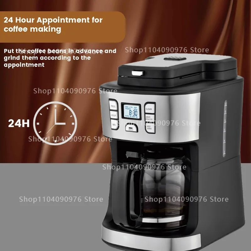 110V 220V Fully automatic drip reservation mode coffee machine with automatic grinding function for home use