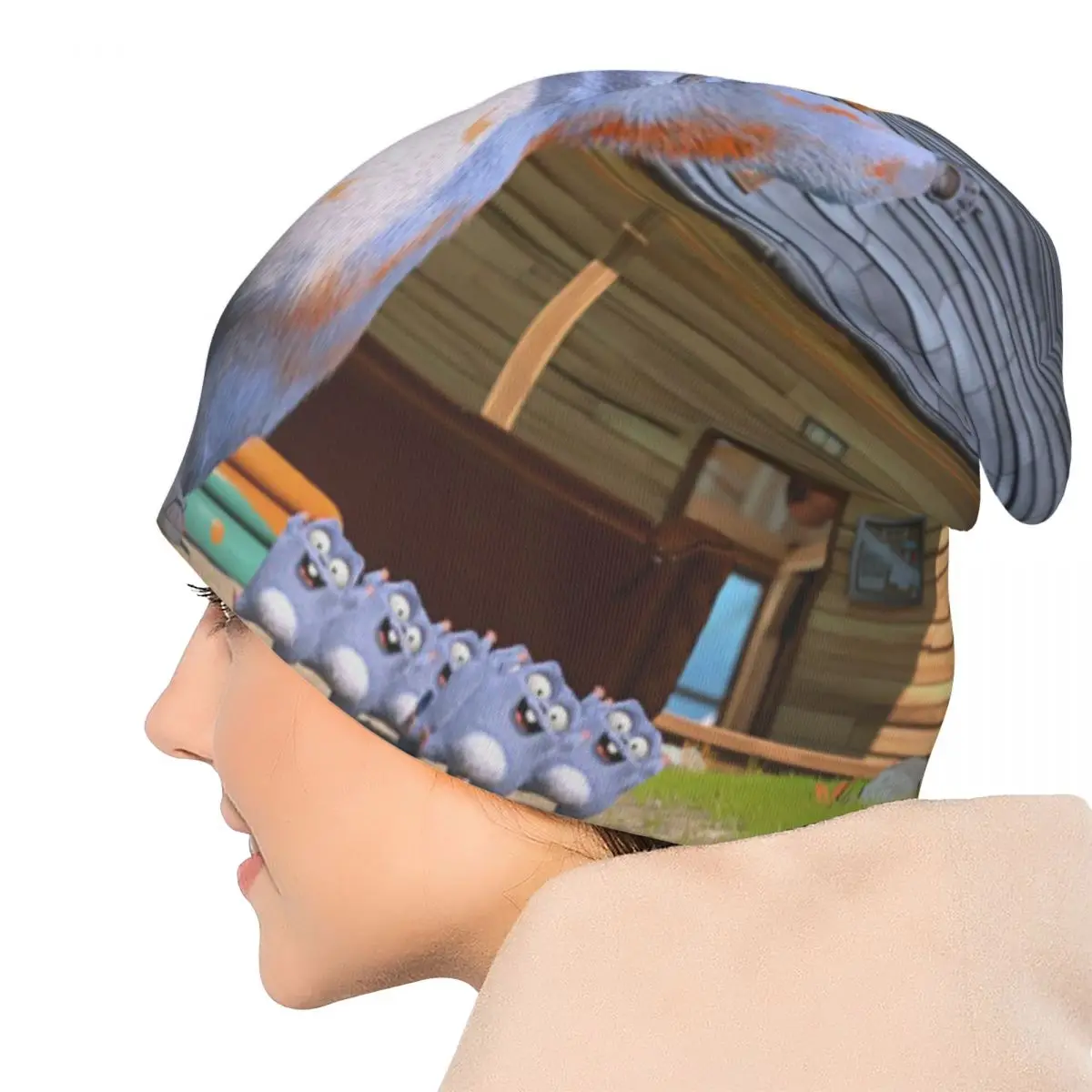 غريزي البيرة الكرتون قبعات الهيب هوب للجنسين في الهواء الطلق Skullies Beanies القبعات الربيع الدافئة ذات الاستخدام المزدوج بونيه القبعات #5