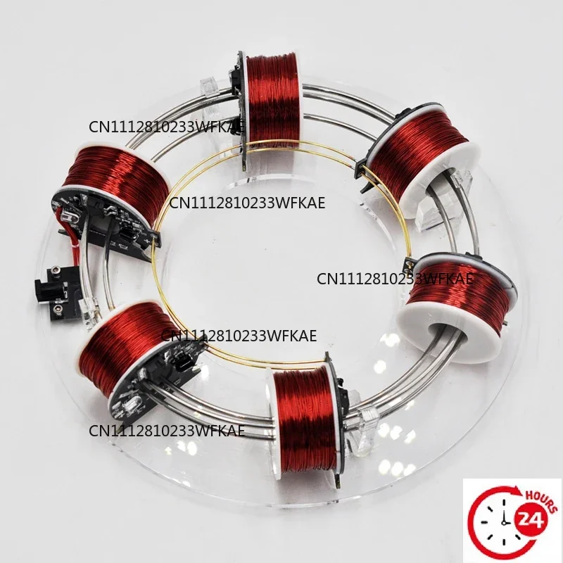 6 Coil Electromagnetic Cyclotron Physical Science Experimental Equipment DIY Homemade Model Toys