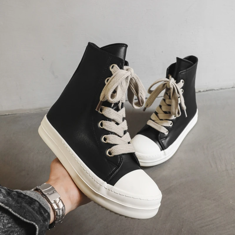 

Unisex High Top Canvas Sneakers 2025 Punk Style Lace-Up Couple Shoes for Men & Women Chunky Platform Casual Street wear