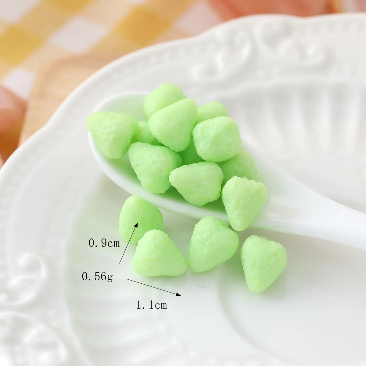 Kawaii Mini Harz Simulation Erdbeere Zubehör Dekoration Miniatur Handwerk Material Verschönerung Cabochon 20 teil/los – Detail 9
