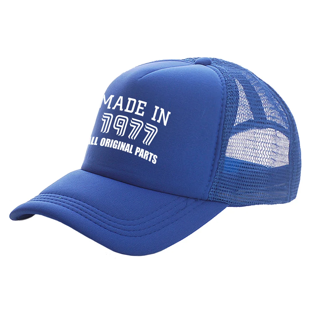 Made In 1977 Baseball Caps Cool Summer Men Mesh Net Hat Birthday Gift Trucker Cap MZ-187