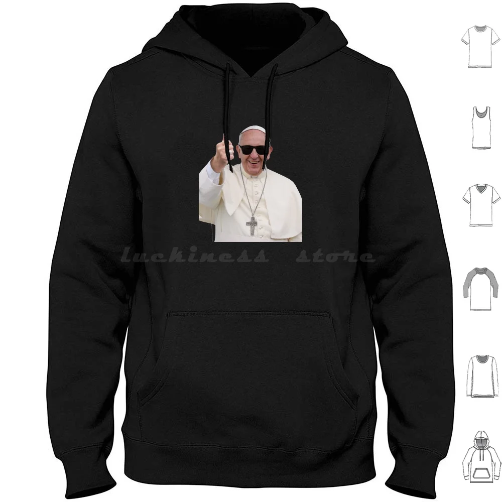 Funny Thumbs Up Pope Francis Hoodies Long Sleeve Pope Catholic Pope Francis Francis Jesus Religion Vatican