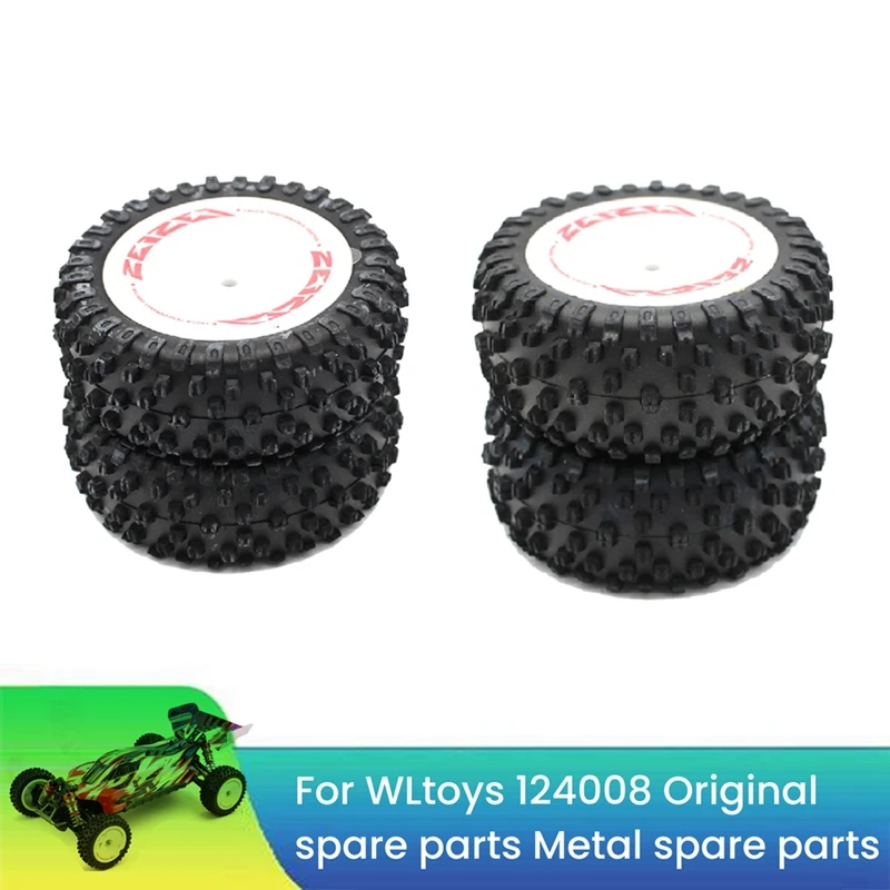 RC Car Spare Parts Front Rear Tires For Wltoys 1/12 124008 DIY RC Car Upgrade Parts