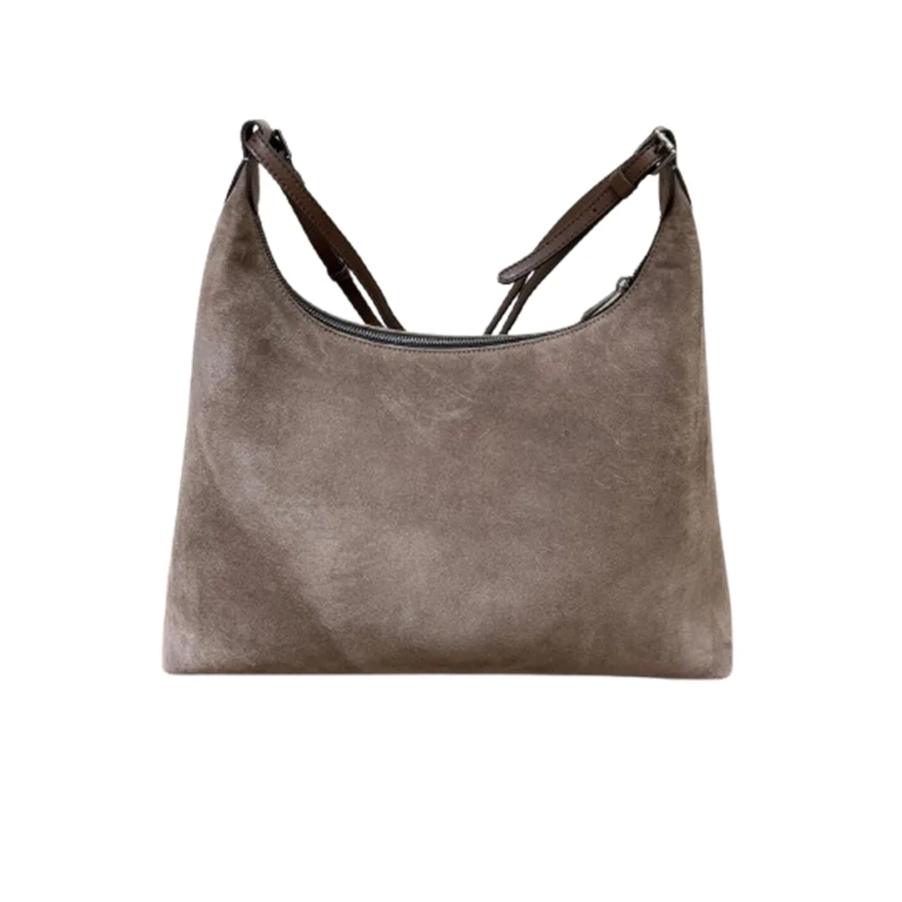 Imported Nubuck Leather Shoulder Underarm Bag Niche Design Luxury Fashion Accessory for Stylish Storage
