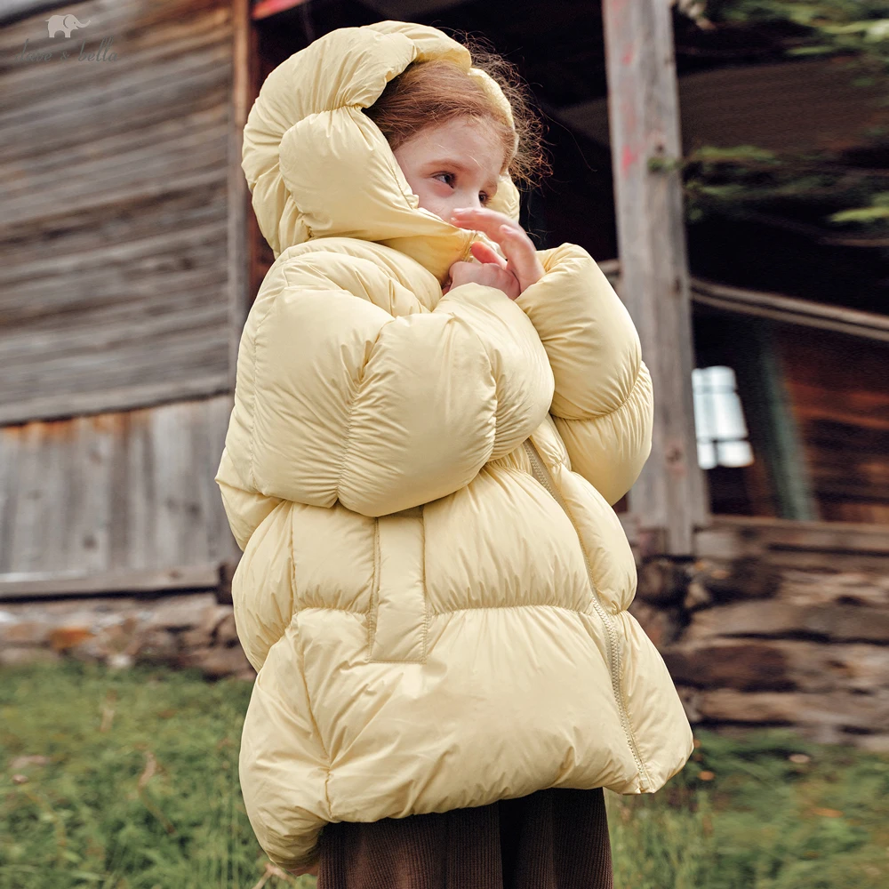 Dave Bella Girls Thicken White Duck Down Parka Jacket Hooded Children Winter Warm Coats Windproof Outwear Clothes DK4264410
