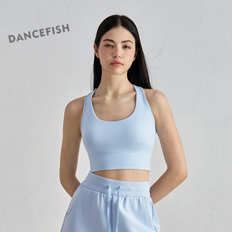 

DANCEFISH новый высококачественный жилет для йоги для женщин с накладкой на грудь с красивой спиной спортивное нижнее белье фитнес-бюстгальтер
