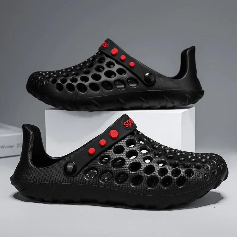 

Summer Shoes Men Clogs Eva Slippers Men Flat Sandals Breathable Hole Shoes Men Beach Home Leisure Slides Men Summer Shoes