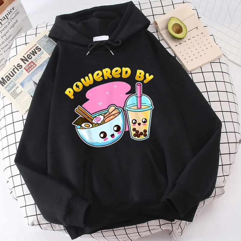 

New Fashion Autumn And Winter Sweatshirts Ramen Boba Funny Hoodies Personalized Sweater For Women Men