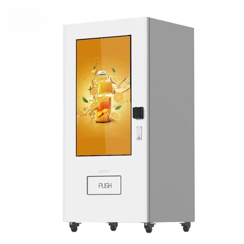 Customized24 Hours Advertising Screen Combination Snack Drinks Vending Machine With Card Reader