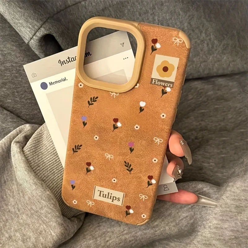 Broken Flower Flip Faux Leather High-Value Phone Case For iPhone 16 Pro Max 15 14 13 12 11 XS X XR 15 Plus Shockproof Back Cover