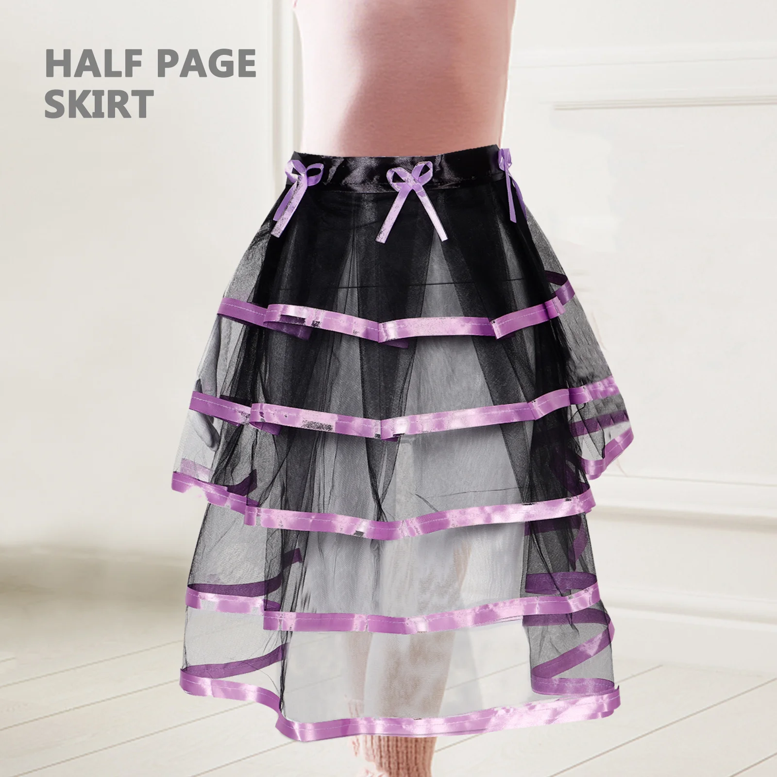 

Halflength Lace-Up Tulle Skirt for Women Girls Adjustable Fit Cute Color Ideal for Dancing Prom Steampunk Costume Party