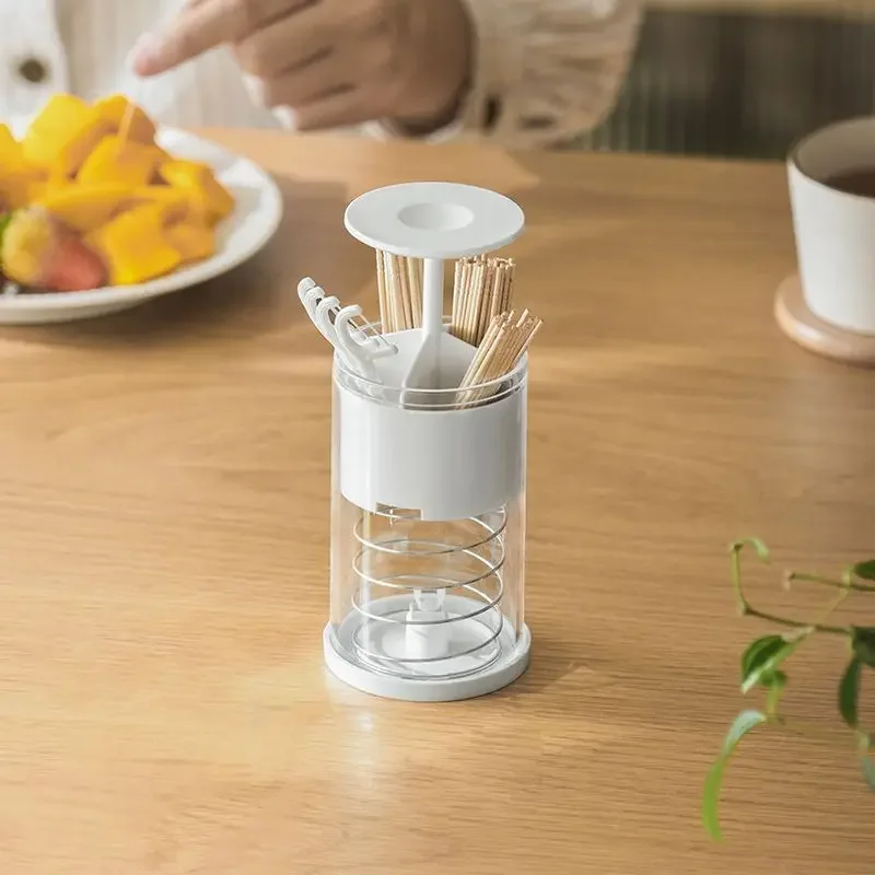 Baumwolle Tupfer Box Wohnzimmer Restaurant Haushalt Kreative Zahnstocher Lagerung Werkzeuge Drücken Sie Typ Automatische Springcap Zahnstocher Box