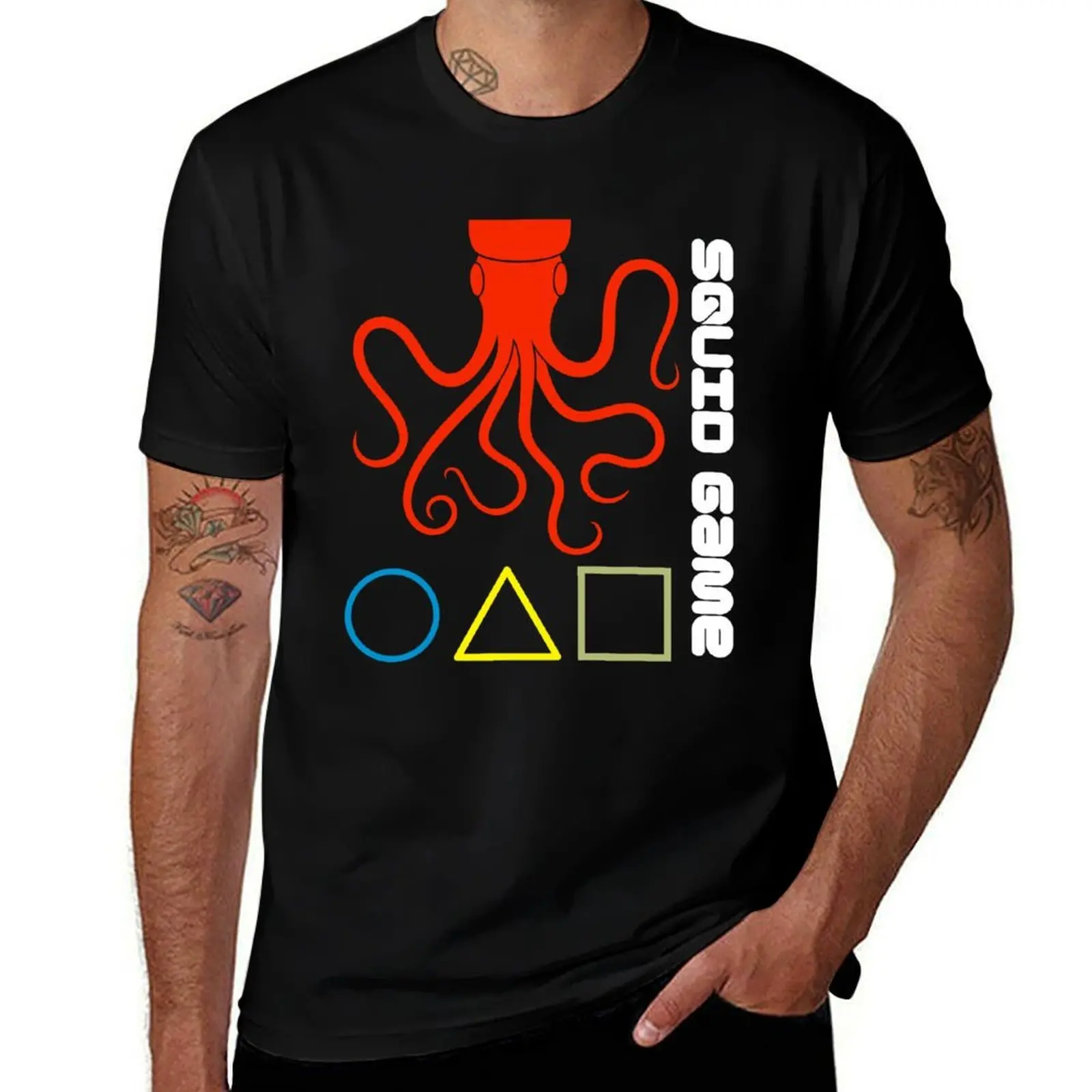 

Squid Circle Square Triangle T-Shirt affliction shirts vintage t shirts Funny t-shirts t shirt men