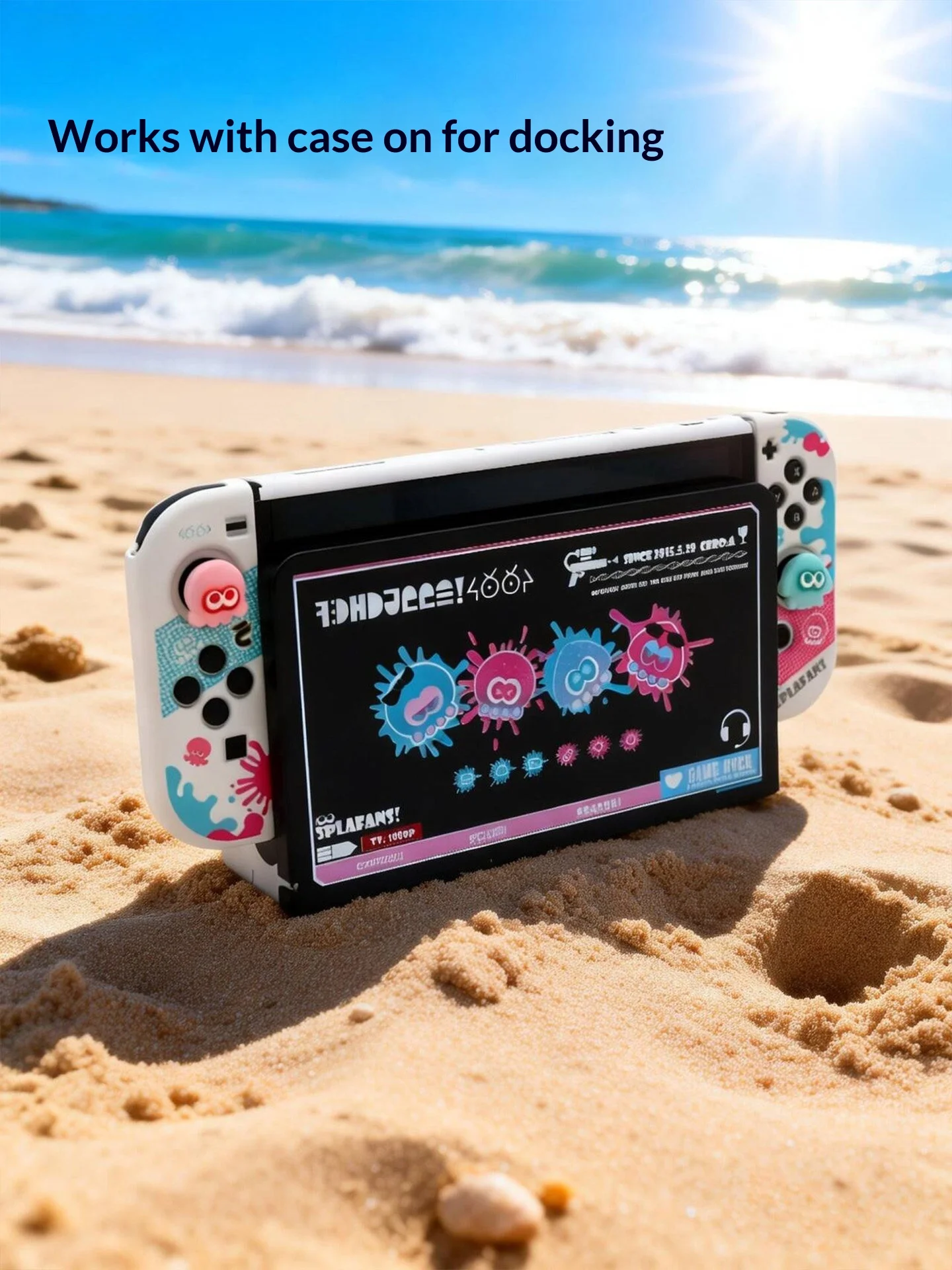 In Stock Splatoon Protective Case For Switch 2 Oled Split Anti Scratch Cover Compatible With Ns Gaming Enthusiasts view 4