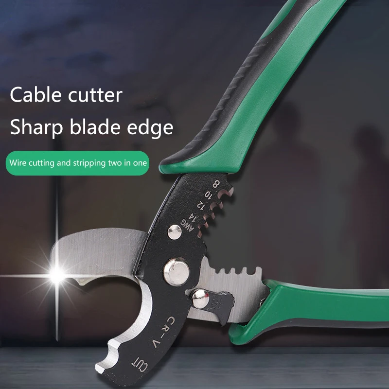 مقص قطع الأسلاك والكابلات - قاطع كماشة تجريد (1.6-4.0 مم)، أدوات يدوية مثالية للعمل الكهربائي