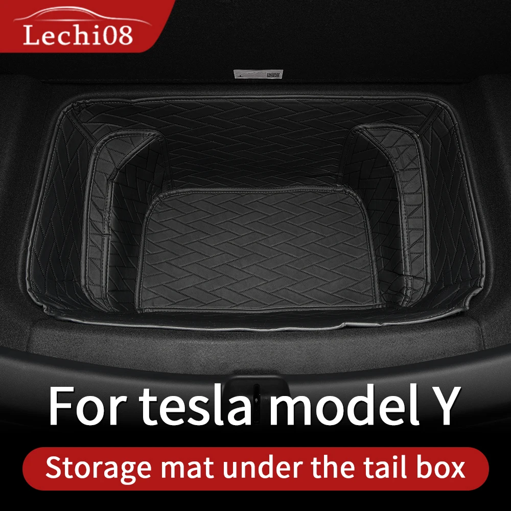 Front  rear Leather trunk For Tesla model Y trunk mat accessories 2020-2023  tesla y accessoires