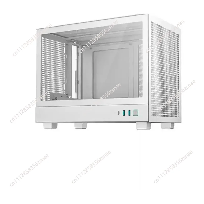 For Compact CH160 ITX Case — Mesh Side Panel with Carry Handle, Compatible with Long GPU, ATX PSU and Type‑C Port