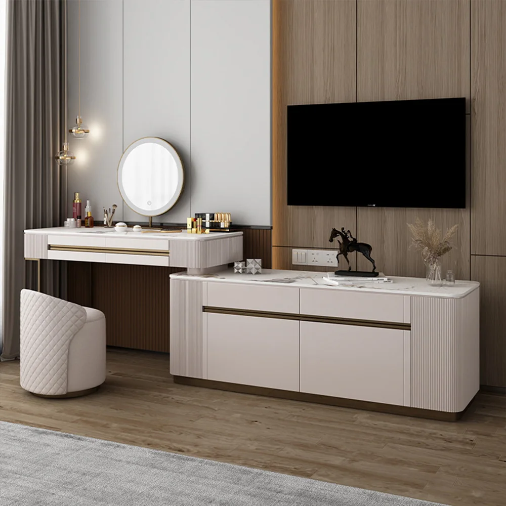 Modern Dressing Table With Storage Dresser Cabinet Drawers Economical Multifunctional Dressers Makeup With Mirror