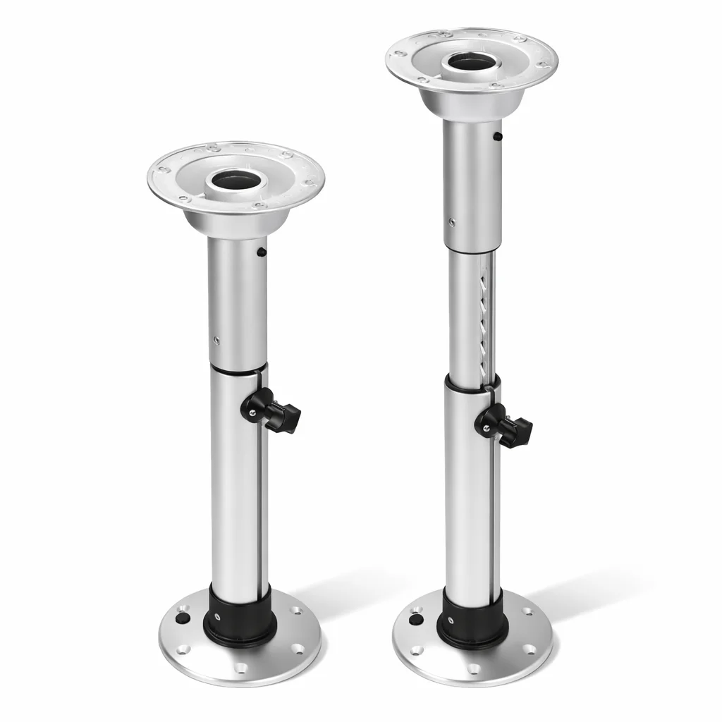 RV Table Pedestal with Adjustable Aluminum Telescopic Leg