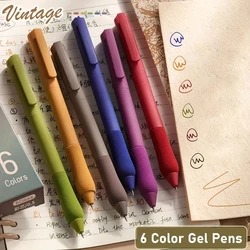 6-Pack Morandi Gel Pens Set, Multicolor Rollerball Pens for Journaling, Note Taking, and Highlighting